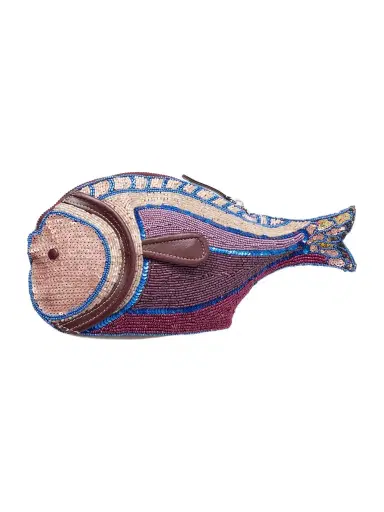 Staud Pesce Beaded Leather Clutch | Thumbnail 1 Staud Pesce Beaded Leather Clutch | Thumbnail 1