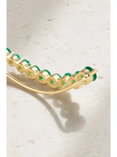 Anita Ko 18-karat Gold Emerald Single Earring | Thumbnail 3
