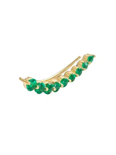 Anita Ko 18-karat Gold Emerald Single Earring | Thumbnail 1