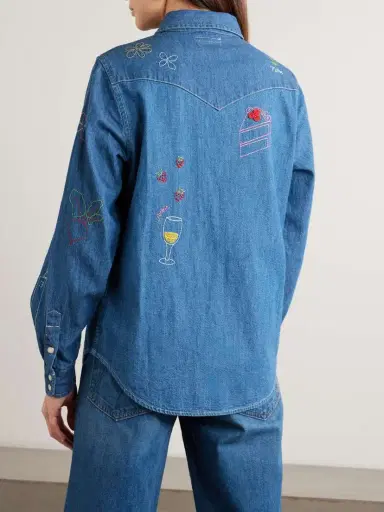 Mother All My Eyes Embroidered Denim Shirt | Thumbnail 3