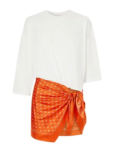 Christopher Esber Bandana Printed Cotton And Silk-blend T-shirt | Thumbnail 1 Christopher Esber Bandana Printed Cotton And Silk-blend T-shirt | Thumbnail 1