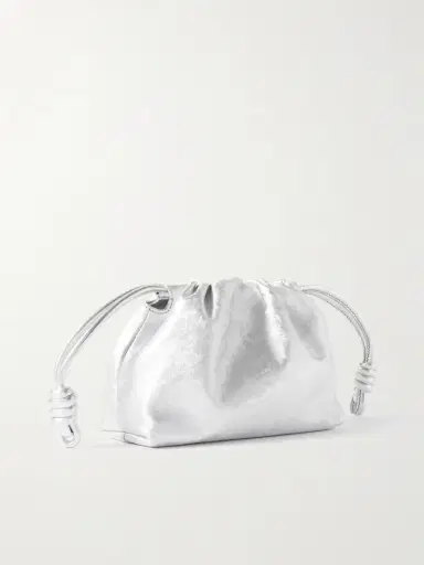 Loewe Flamenco Mini Metallic Leather Clutch | Thumbnail 3