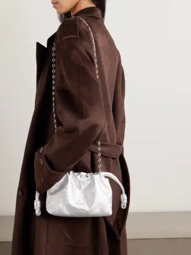 Loewe Flamenco Mini Metallic Leather Clutch | Thumbnail 6