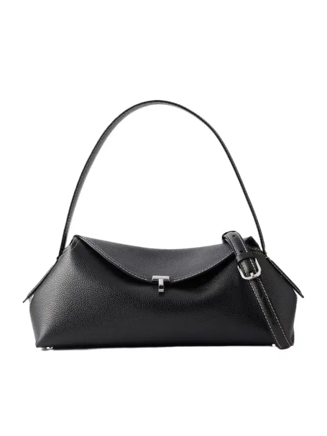 T-lock Full-grain Leather Shoulder Bag