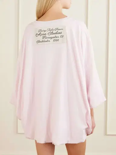 Acne Studios Eniko Irregular Balloon Cotton And Hemp-blend T-shirt | Thumbnail 3 Acne Studios Eniko Irregular Balloon Cotton And Hemp-blend T-shirt | Thumbnail 3
