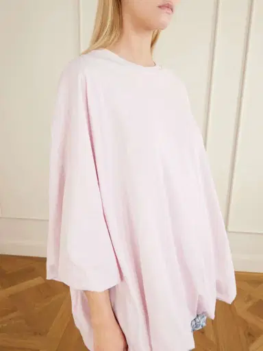 Acne Studios Eniko Irregular Balloon Cotton And Hemp-blend T-shirt | Thumbnail 4 Acne Studios Eniko Irregular Balloon Cotton And Hemp-blend T-shirt | Thumbnail 4