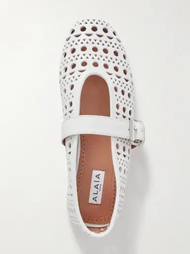 Alaïa Perforated Leather Ballet Flats | Thumbnail 5