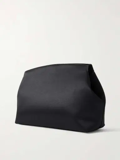Liffner Leather-trimmed Satin Clutch | Thumbnail 3 Liffner Leather-trimmed Satin Clutch | Thumbnail 3