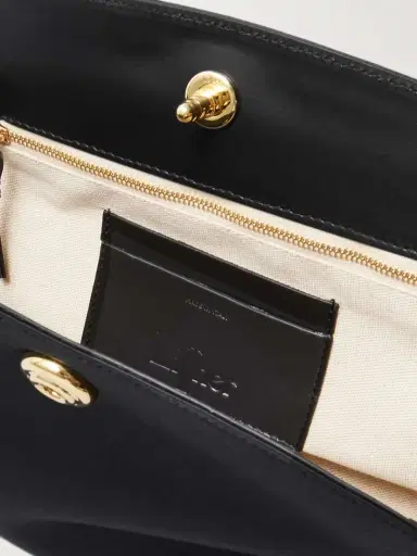 Liffner Leather-trimmed Satin Clutch | Thumbnail 5 Liffner Leather-trimmed Satin Clutch | Thumbnail 5