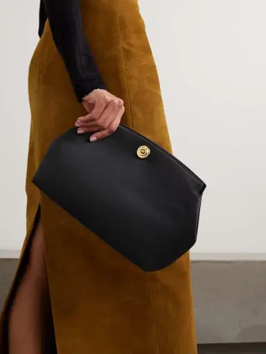 Liffner Leather-trimmed Satin Clutch | Thumbnail 6 Liffner Leather-trimmed Satin Clutch | Thumbnail 6