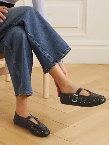 Alaïa Perforated Leather Ballet Pumps | Thumbnail 2