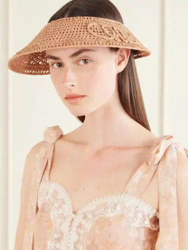 Chloé Summer Banana Raffia Hat | Thumbnail 2