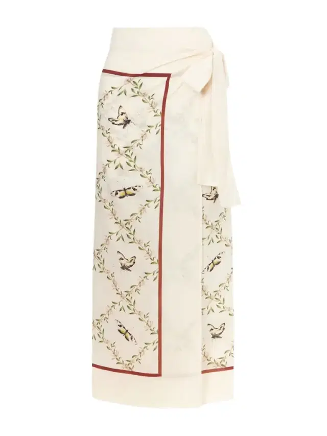 Floral-print Wrap Cotton And Silk-blend Coverup