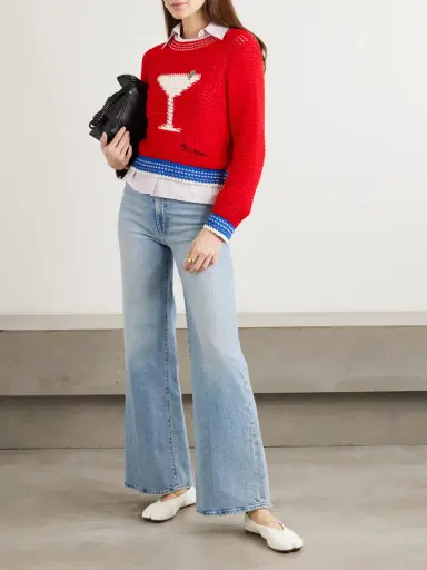 Mother The Hustler Roller Sneak High-rise Wide-leg Jeans | Thumbnail 2