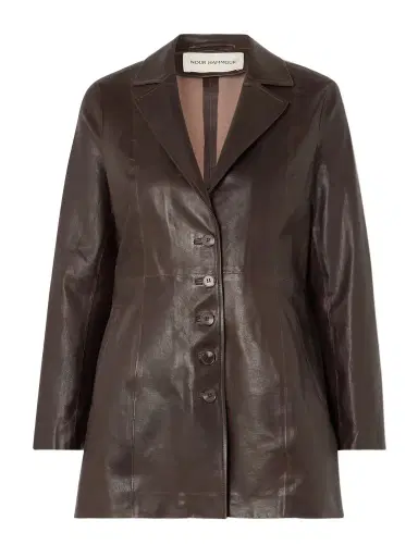 Nour Hammour Monica Paneled Leather Blazer | Thumbnail 1