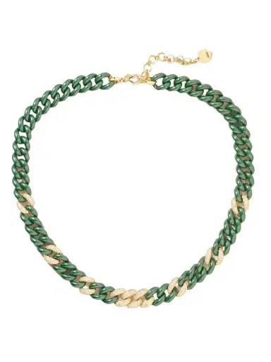 SHAY Essential Link 18-karat Gold, Ceramic And Diamond Necklace | Thumbnail 1 SHAY Essential Link 18-karat Gold, Ceramic And Diamond Necklace | Thumbnail 1