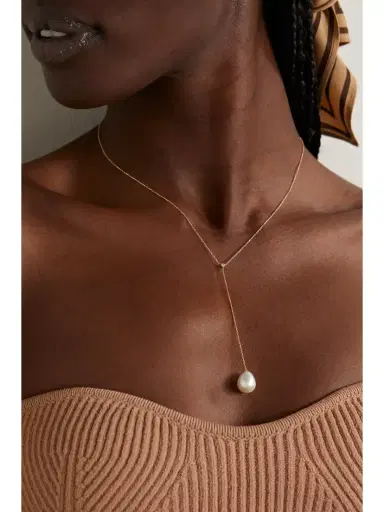 Mizuki 14-karat Gold, Pearl And Diamond Necklace | Thumbnail 2