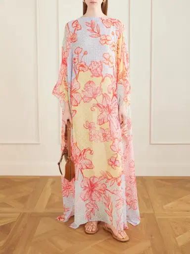 Mary Katrantzou Printed Fil Coupé Organza Kaftan | Thumbnail 2