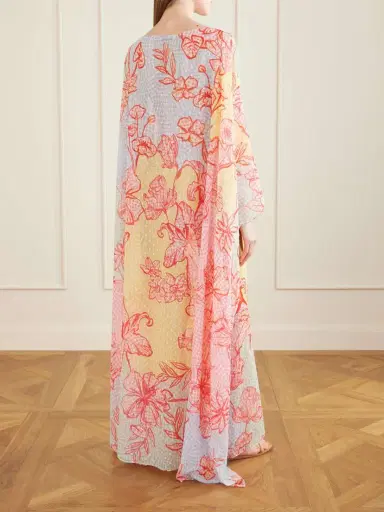 Mary Katrantzou Printed Fil Coupé Organza Kaftan | Thumbnail 3