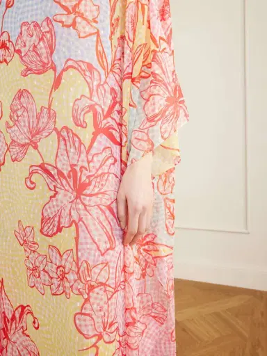 Mary Katrantzou Printed Fil Coupé Organza Kaftan | Thumbnail 4