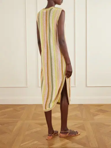 Zimmermann Indra Striped Crocheted Cotton Coverup | Thumbnail 3 Zimmermann Indra Striped Crocheted Cotton Coverup | Thumbnail 3