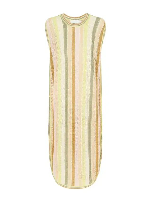 Zimmermann Indra Striped Crocheted Cotton Coverup