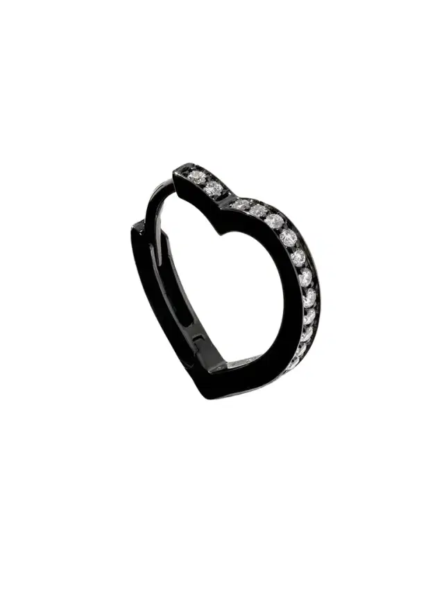 Antifer Heart Small 18-karat Black Gold Diamond Single Earring