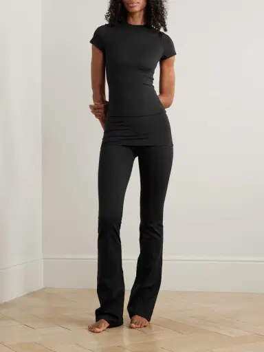 Skims + Nike Foldover Slim Flare Legging - Obsidian | Thumbnail 5 Skims + Nike Foldover Slim Flare Legging - Obsidian | Thumbnail 5
