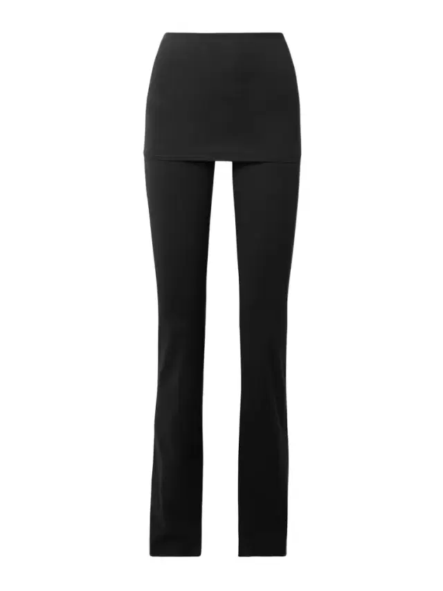 + Nike Foldover Slim Flare Legging - Obsidian