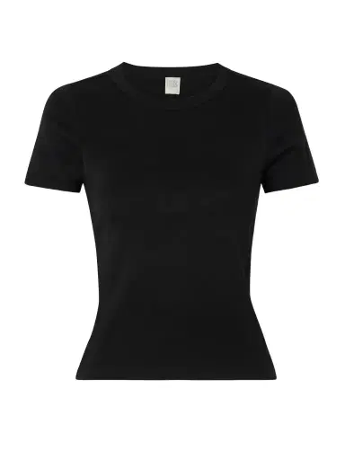 FLORE FLORE Car Ribbed Organic Cotton-jersey T-shirt | Thumbnail 1 FLORE FLORE Car Ribbed Organic Cotton-jersey T-shirt | Thumbnail 1