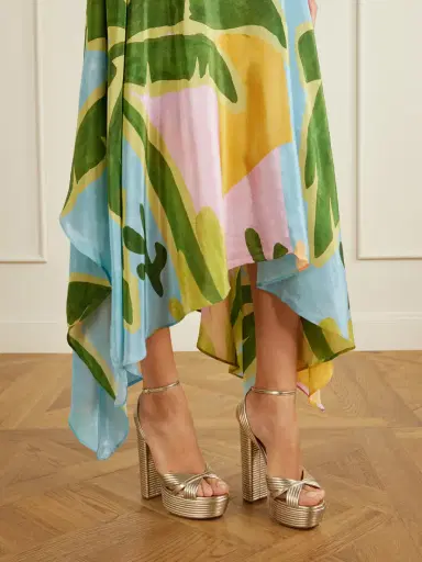 Aquazzura Sundance 140 Metallic Leather Platform Sandals | Thumbnail 2 Aquazzura Sundance 140 Metallic Leather Platform Sandals | Thumbnail 2