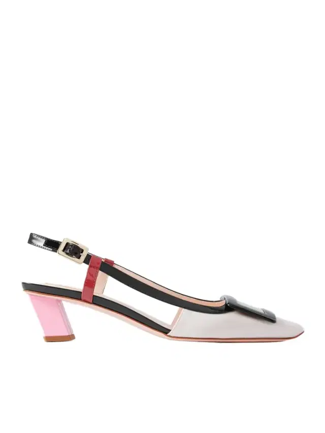 Belle Vivier 45 Color-block Patent-leather Slingback Pumps