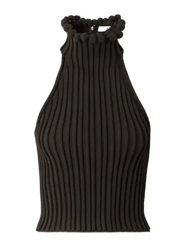 Alaïa Cropped Ribbed-knit Top
