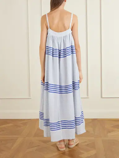 Lemlem Eda Striped Cotton-gauze Midi Dress | Thumbnail 3 Lemlem Eda Striped Cotton-gauze Midi Dress | Thumbnail 3
