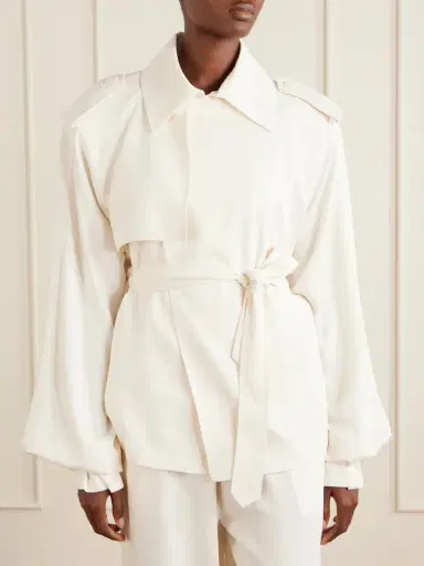 The Frankie Shop Eva Belted Gabardine Trench Coat | Thumbnail 3 The Frankie Shop Eva Belted Gabardine Trench Coat | Thumbnail 3