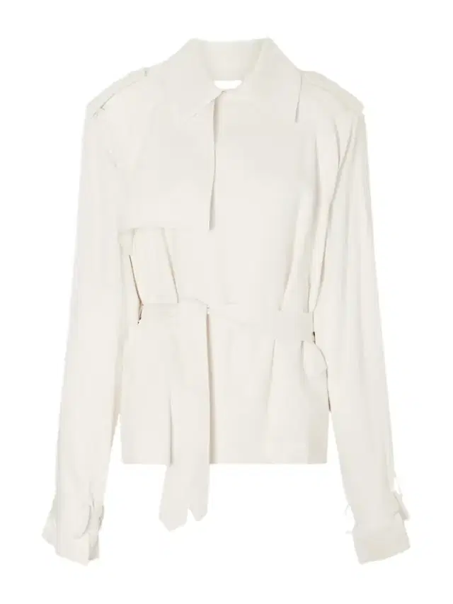 The Frankie Shop Eva Belted Gabardine Trench Coat