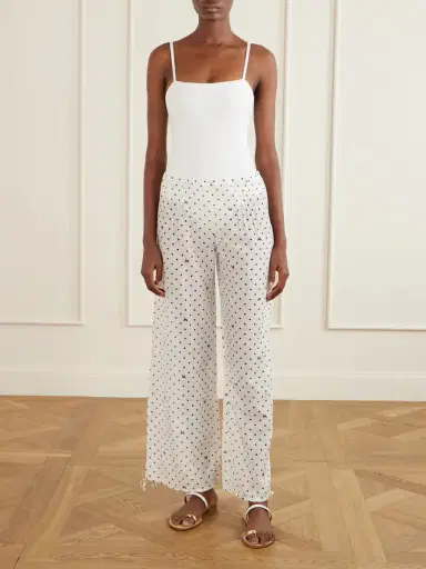 Kiki de Montparnasse Kiki Polka-dot Cotton And Silk-blend Balloon Pants | Thumbnail 2