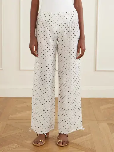 Kiki de Montparnasse Kiki Polka-dot Cotton And Silk-blend Balloon Pants | Thumbnail 3