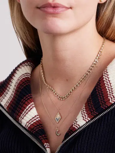 Sydney Evan Sundial 14-karat Gold, Enamel And Diamond Necklace | Thumbnail 5 Sydney Evan Sundial 14-karat Gold, Enamel And Diamond Necklace | Thumbnail 5