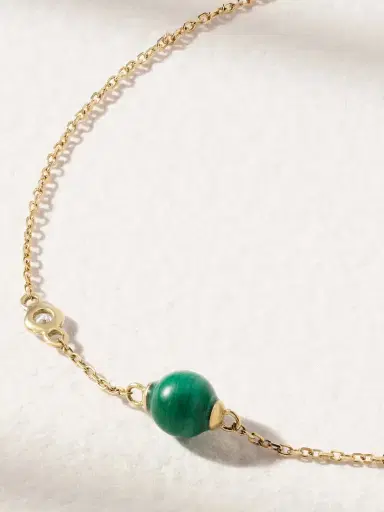Mateo Dot 14-karat Gold, Malachite And Diamond Bracelet | Thumbnail 4