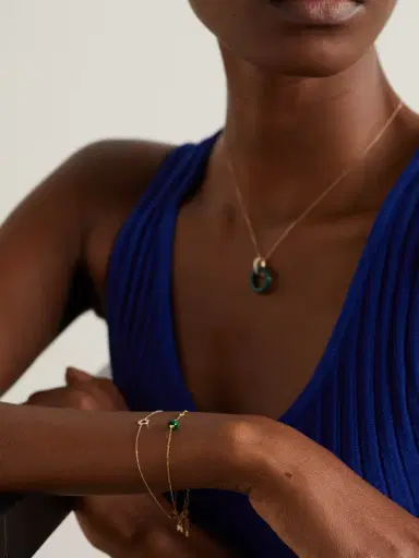 Mateo Dot 14-karat Gold, Malachite And Diamond Bracelet | Thumbnail 5