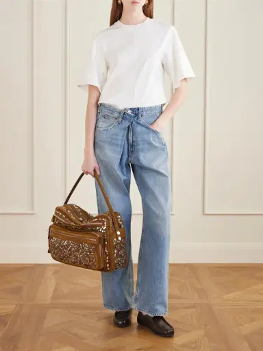 Acne Studios Camero Camera Embellished Suede Shoulder Bag | Thumbnail 2 Acne Studios Camero Camera Embellished Suede Shoulder Bag | Thumbnail 2