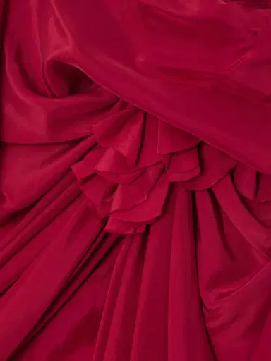 Alexander McQueen Cape-effect Ruffled Draped Silk-habotai Gown | Thumbnail 4