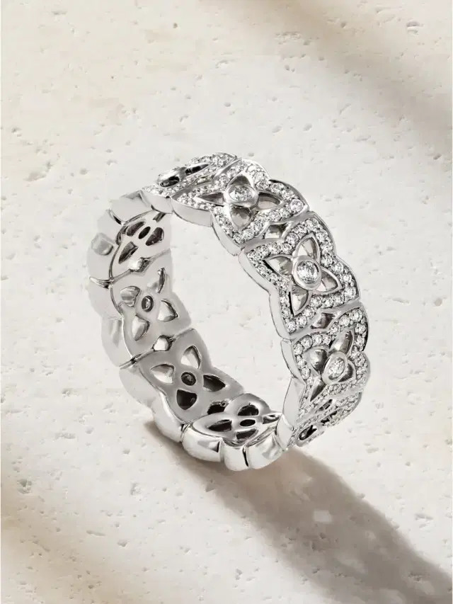 De Beers London Lotus By De Beers 18-karat White Gold Diamond Ring