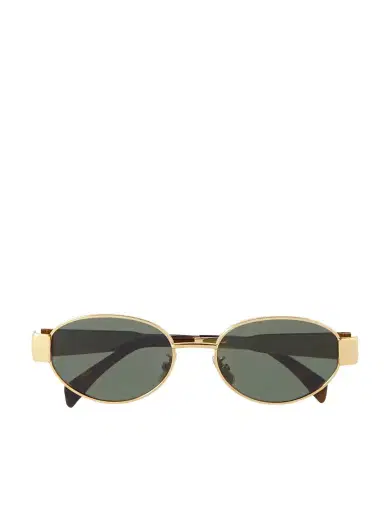 CELINE Eyewear Oval-frame Gold-tone And Tortoiseshell Acetate Sunglasses | Thumbnail 1