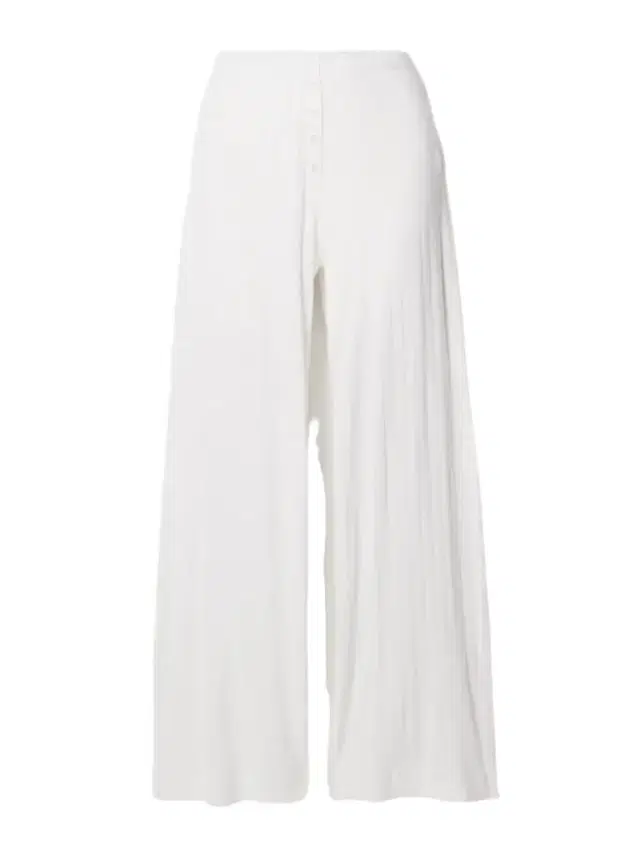 LESET Boxer Pointelle-knit Cotton Pants