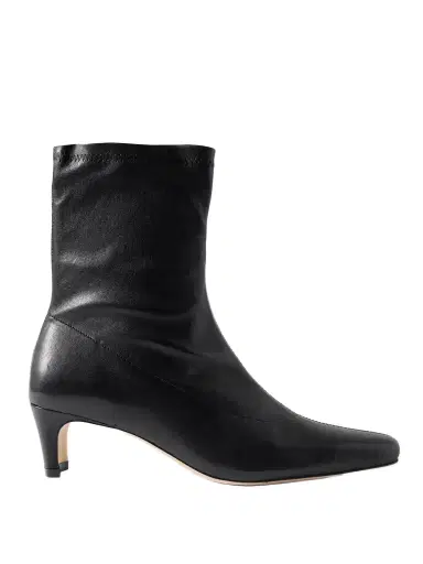 Staud Wally Sock Leather Ankle Boots | Thumbnail 1
