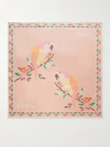 Chloé Printed Silk Scarf | Thumbnail 4 Chloé Printed Silk Scarf | Thumbnail 4