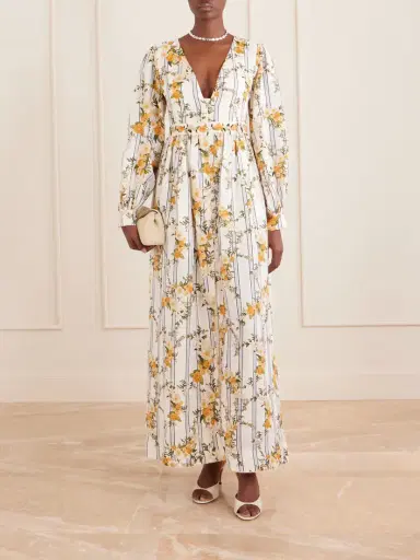 Agua by Agua Bendita Frambuesa Valle Linen Dress | Thumbnail 2