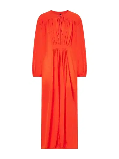 Les Vacances D’Irina Hazy Gathered Cotton Maxi Dress | Thumbnail 1 Les Vacances D’Irina Hazy Gathered Cotton Maxi Dress | Thumbnail 1